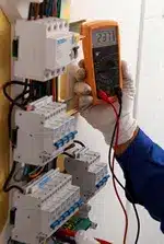 Electrical technician testing semiconductor equipment in Texas theft case